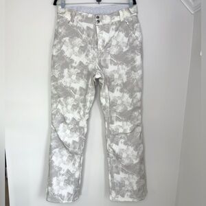 Modern Gray and White Camouflage Capris